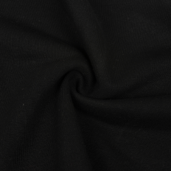Ткань Футер 3-х нитка, Петля, цвет Черный (на отрез)  в Нижнем Тагиле