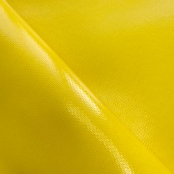 Ткань ПВХ 600 гр/м2 плотная, Жёлтый (Ширина 150см), на отрез  в Нижнем Тагиле