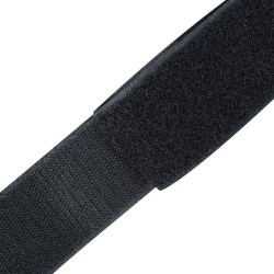Контактная лента 25мм цвет Чёрный (велькро-липучка, на отрез)  в Нижнем Тагиле