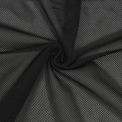Трикотажная Сетка 75 г/м2, цвет Черный (на отрез)  в Нижнем Тагиле