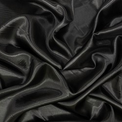 Ткань Атлас-сатин, цвет Черный (на отрез)  в Нижнем Тагиле