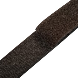 Контактная лента 40мм (38мм) цвет Тёмно-Коричневый (велькро-липучка, на отрез)  в Нижнем Тагиле