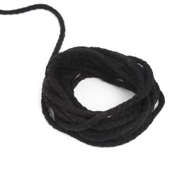 Шнур для одежды тип 2,  Чёрный (плетено-вязаный/полиэфир)  в Нижнем Тагиле