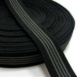 Ткацкая резинка антискользящая 25мм, цвет Чёрная (на отрез)  в Нижнем Тагиле