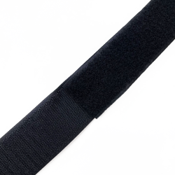 Контактная лента 40мм (38мм) цвет Черный (велькро-липучка, на отрез)  в Нижнем Тагиле